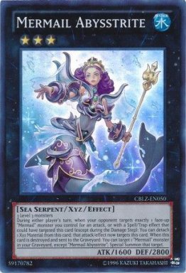 Mermail Abysstrite - CBLZ-EN050 - Super Rare 1st Edition