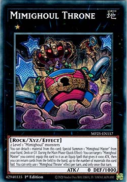 Mimighoul Throne - MP25-EN117 - Prismatic Secret Rare 1st Edition