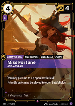 Miss Fortune, Buccaneer - 193/298 - Rare