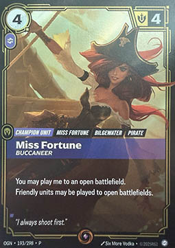 Miss Fortune, Buccaneer - 193/298 - Rare (P)