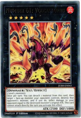 Number 61: Volcasaurus - JUSH-EN043 - Rare 1st Edition