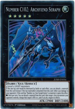 Number C102: Archfiend Seraph - JUSH-EN056 - Super Rare 1st Edition