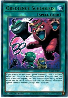 Obedience Schooled - BLAR-EN071 - Ultra Rare 1st Edition