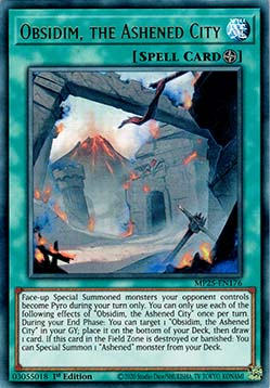 Obsidim, the Ashened City - MP25-EN176 - Ultra Rare 1st Edition