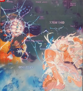 One Piece 2-player playmat Luffy & Teach Blackbeard Unused