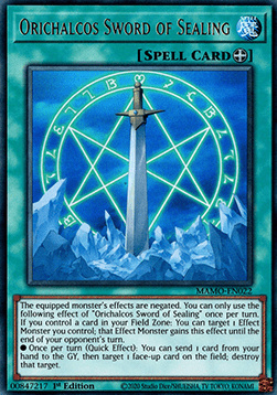 Orichalcos Sword of Sealing - MAMO-EN022 - Ultra Rare 1st Edition