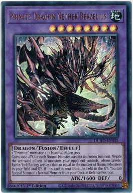Primite Dragon Nether Berzelius - DUAD-EN035 - Ultra Rare 1st Edition