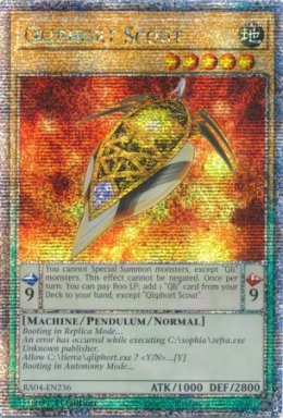 Qliphort Scout - RA04-EN236 - Quarter Century Secret Rare 1st Edition