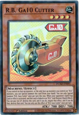 R.B. Ga10 Cutter - DUAD-EN091 - Super Rare 1st Edition