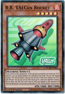 R.B. VALCan Rocket - DUAD-EN092 - Super Rare 1st Edition