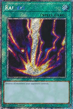 Raigeki- RA03-EN083 Platinum Secret Rare  1st Edition
