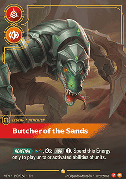 Renekton, Butcher of the Sands - 190/166 - Overnumbered