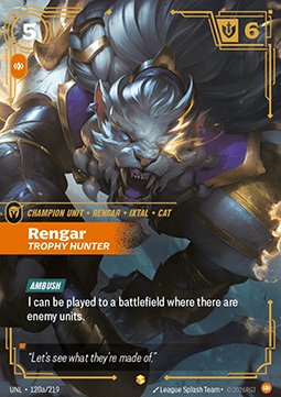 (Chinese) Rengar, Trophy Hunter  - 120a/219 - Showcase