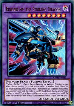 Rindbrumm the Striking Dragon - CH01-EN049 - Ultra Rare 1st Edition