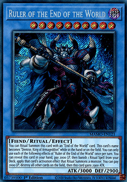 Ruler of the End of the World - MAMO-EN121 - Secret Rare 1st Edition