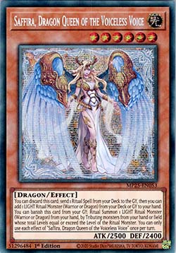 Saffira, Dragon Queen of the Voiceless Voice - MP25-EN053 - Prismatic Secret Rare 1st Edition