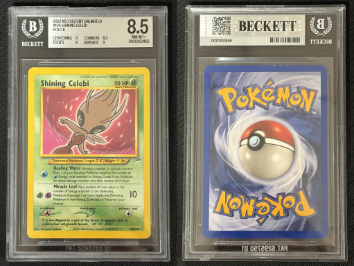 Shining Celebi (NDE 106) - Beckett 8.5 Near Mint - Mint+