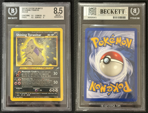 Shining Tyranitar (NDE 113) - Beckett 8.5 Near Mint - Mint+