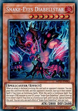 Snake-Eyes Diabellstar - MP25-EN062 - Prismatic Secret Rare 1st Edition