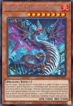 Snake-Eyes Flamberge Dragon - AGOV-EN010 - Secret Rare 1st Edition - Yu ...