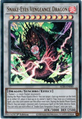 Snake-Eyes Vengeance Dragon - ALIN-EN040 - Ultra Rare 1st Edition