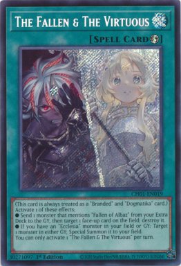 The Fallen & The Virtuous - CH01-EN019 - Scret Rare 1st Edition