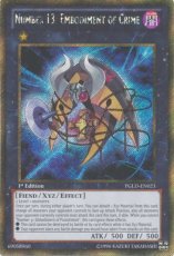 Number 13: Embodiment of Crime - PGLD-EN023 - Gold Secret Rare - 1st Edition