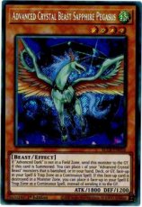 Advanced Crystal Beast Sapphire Pegasus - BLCR-EN0 Advanced Crystal Beast Sapphire Pegasus - BLCR-EN016 - Secret Rare 1st Edition
