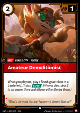 Amateur Demolitionist 001/167 - Common Amateur Demolitionist 001/167 - Common