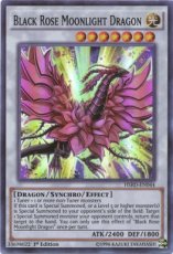 (EX) Black Rose Moonlight Dragon - HSRD-EN044 - Super Rare - 1st Edition