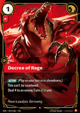 Decree of Rage - 015/166 - Rare Decree of Rage - 015/166 - Rare