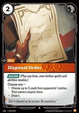 Disposal Order - 101/219 - Uncommon Disposal Order - 101/219 - Uncommon