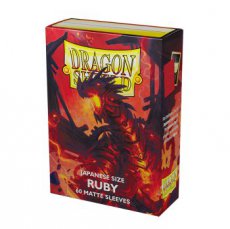 Dragon Shield Small Sleeves - Japanese Matte Ruby 'Geledar' (60 Sleeves)