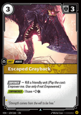 Escaped Grayback - 124/166 - Uncommon Escaped Grayback - 124/166 - Uncommon