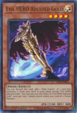 Evil HERO Adusted Gold(Blue) - LDS3-EN025 - Ultra Rare 1st Edition