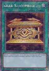 Gold Sarcophagus - RA02-EN052 - Platinum Secret Ra Gold Sarcophagus - RA02-EN052 - Platinum Secret Rare 1st Edition