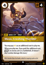 Masa, Crashing Thunder - 120/166 - Common Masa, Crashing Thunder - 120/166 - Common