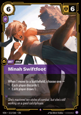 Minah Swiftfoot  - 111/166 - Rare Minah Swiftfoot  - 111/166 - Rare