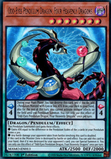 Odd-Eyes Pendulum Dragon, Four Heavenly Dragons - Odd-Eyes Pendulum Dragon, Four Heavenly Dragons - MAMO-EN013 - Ultra Rare 1st Edition