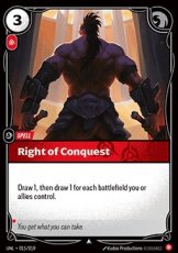 Right of Conquest - 015/219 - Uncommon Right of Conquest - 015/219 - Uncommon