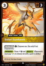 Solari Sunhawk - 122/166 - Common Solari Sunhawk - 122/166 - Common