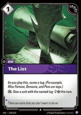 The List - 138/219 - Uncommon The List - 138/219 - Uncommon