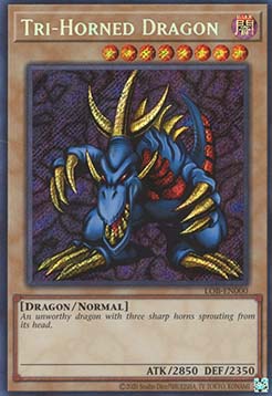 Tri-Horned Dragon - LOB-EN000 - Secret Rare