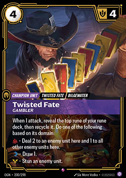 Twisted Fate, Gambler - 200/298 - Rare