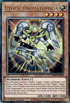 Utopic Onomatopoeia - RA04-EN028 - Ultimate Rare 1st Edition