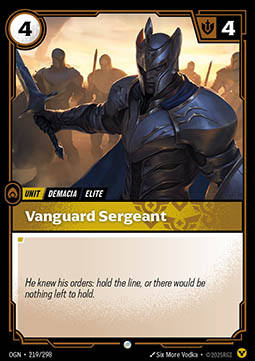 Vanguard Sergeant - 219/298 - Common