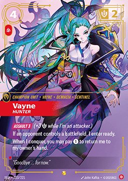 Vayne, Hunter (V.1 ) 223/221 - Showcase