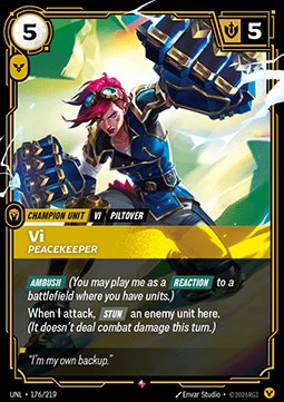 Vi, Peacekeeper - 176/219 - Rare
