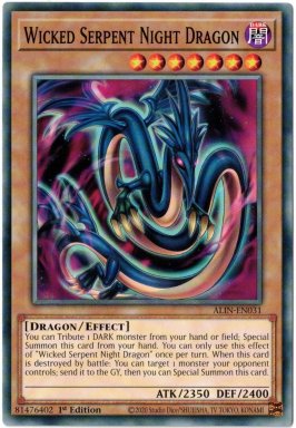 Wicked Serpent Night Dragon - ALIN-EN031 - Common 1st Edition