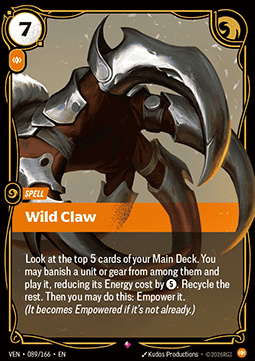 Wild Claw  - 089/166 - Rare